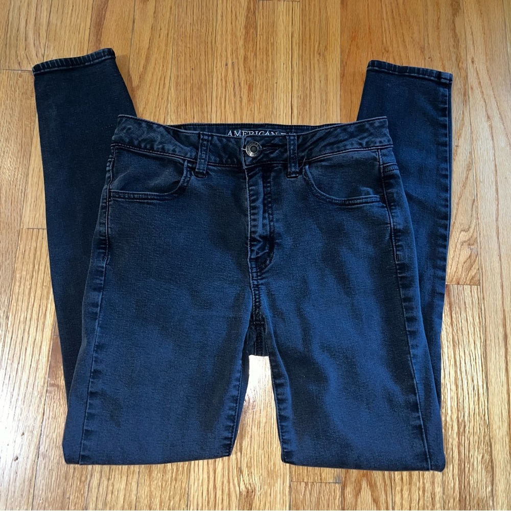 American eagle hi-rise jegging black